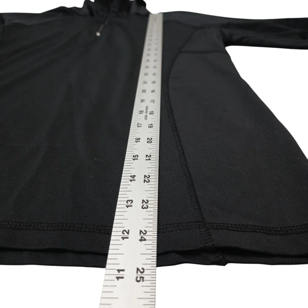 Snozu‎ Quarter 1/4 Zip Women's Pullover Jacket Black Size Small Thumb Holes - Picture 8 of 10